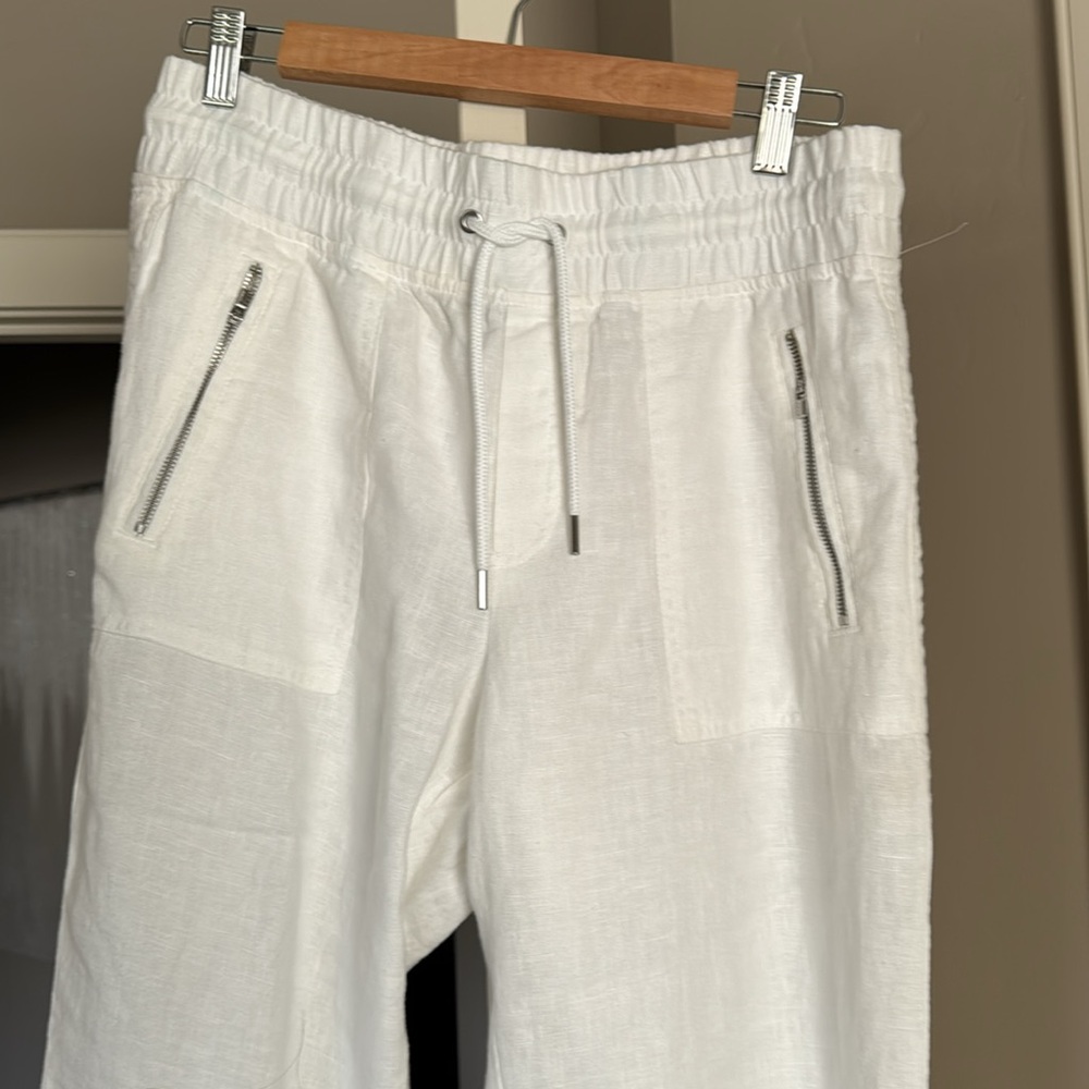 Ike New Athleta White Linen Pants Size 8